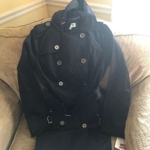 Michael Kors Double Breasted Belted Raincoat